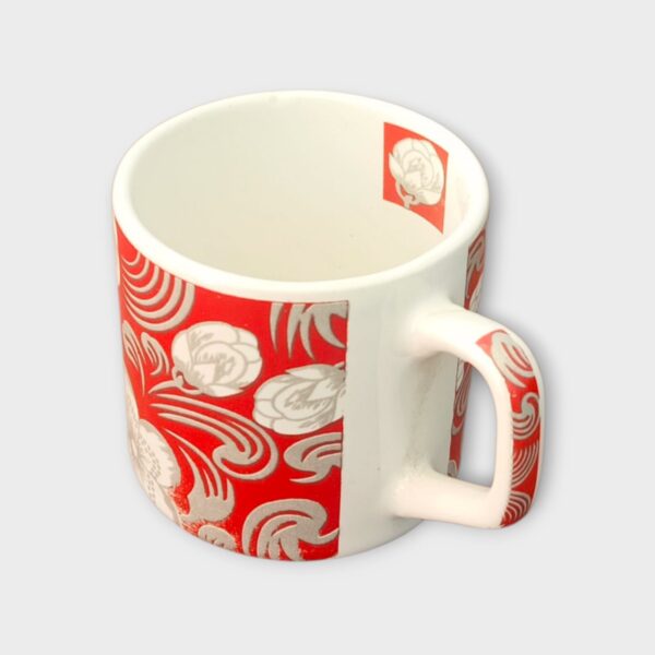 Coffee Cup [ 6 Pieces ] Box ,  Red & White Floral Mug
