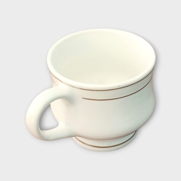 tea cup [ 48 pieces ] box , white cup with golden lines 