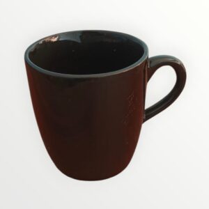coffee cup [ 48 pieces ] box , black slightly tapered body with a rounded handle