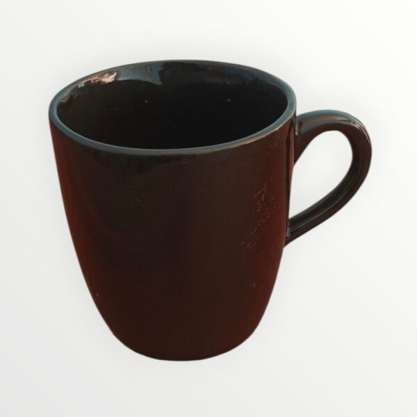 coffee cup [ 48 pieces ] box , black slightly tapered body with a rounded handle