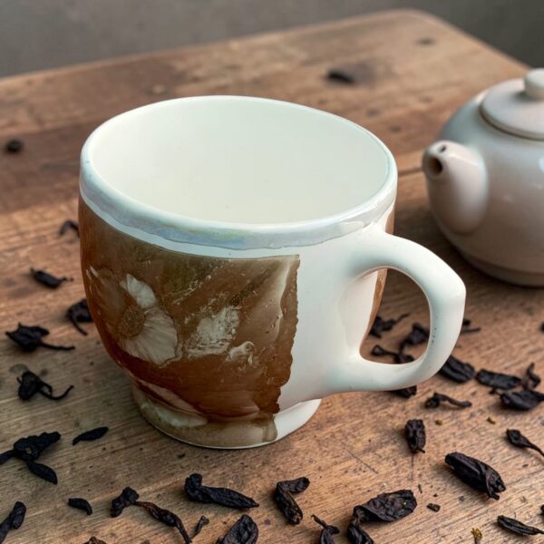 earthy brown coffee cup , 48 pieces box , classic wide mouthed shape